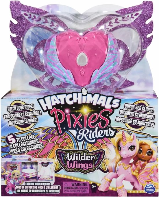 Hatchimals Pixies Riders - Wilder Wings Rhythm met 16 vleugelaccessoires - Hatchimals