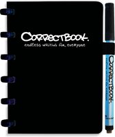 Correctbook A6 Original noir | page blanche | Bloc-notes effaçable / réutilisable / tableau blanc