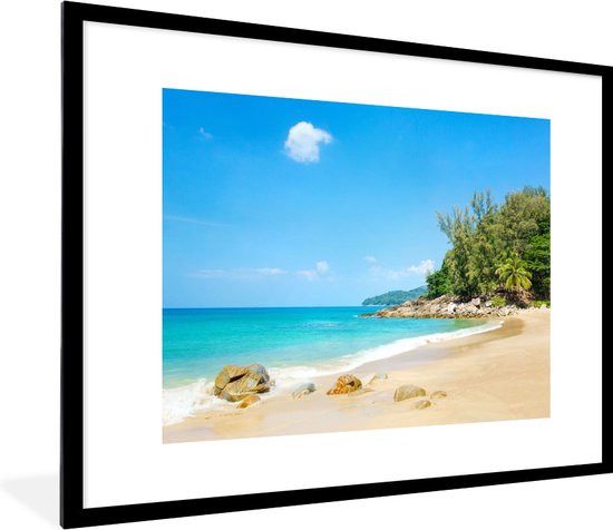 Fotolijst incl. Poster - Strand - Zee - Planten - Tropical - 80x60 cm - Posterlijst