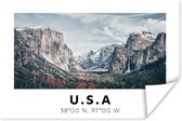 Poster Yosemite - Amerika - Wyoming - 90x60 cm
