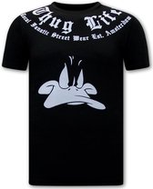 Heren T shirt Korte Mouw - Thug Life - Zwart