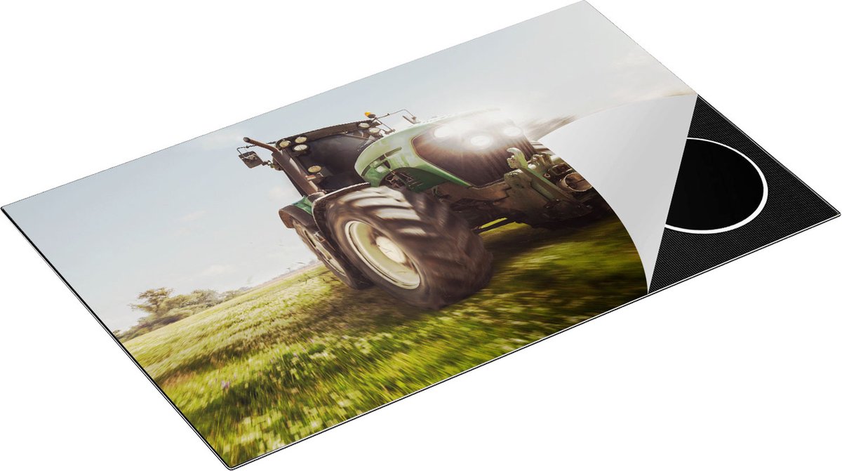 Chefcare Inductie Beschermer Tractor op het Gras - Trekker - 85x55 cm - Afdekplaat Inductie - Kookplaat Beschermer - Inductie Mat