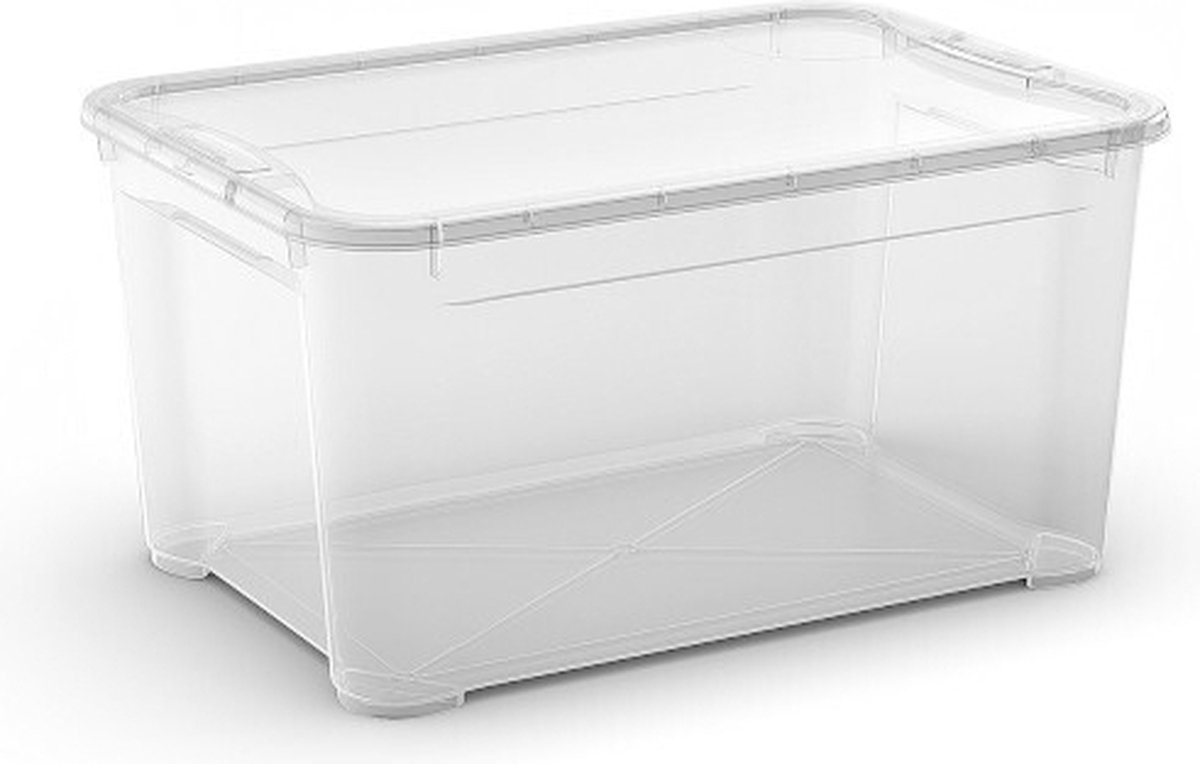 Doos met deksel T Doos L KIS 56x39x29cm, 47l transparant