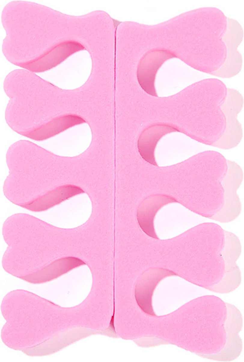 DW4Trading Foam Vinger & Teenspreiders - Licht Roze - 2 Stuks