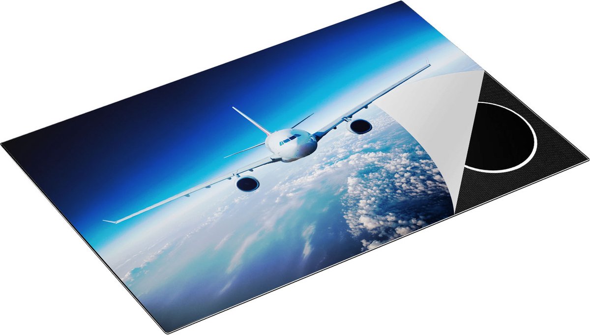 Chefcare Inductie Beschermer Vliegtuig in de Wolken - 81x52 cm - Afdekplaat Inductie - Kookplaat Beschermer - Inductie Mat