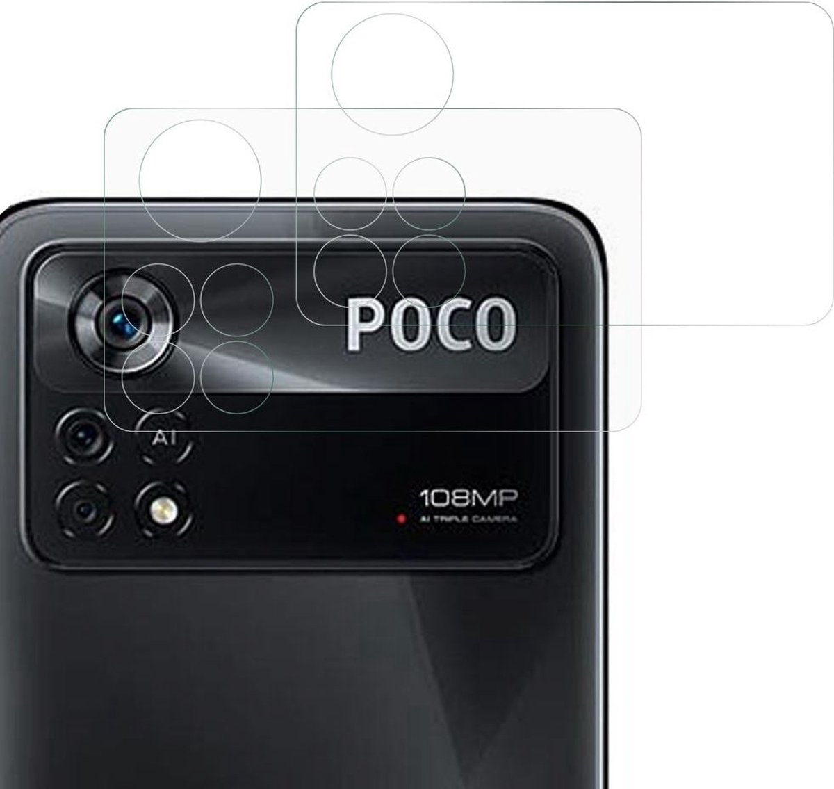 Xiaomi Poco X4 Pro Camera Lens Protector 3D Tempered Glass (2-Pack)