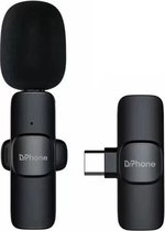 DrPhone DM1 - Microphone USB-C sans fil - Facile à installer - Technologie antibruit - Zwart
