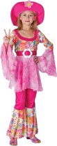 Roze hippie outfit voor meisjes 110-122 (5-7 jaar)