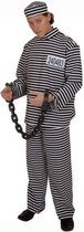 Gestreept gevangene kostuum volwassene 52 (l)