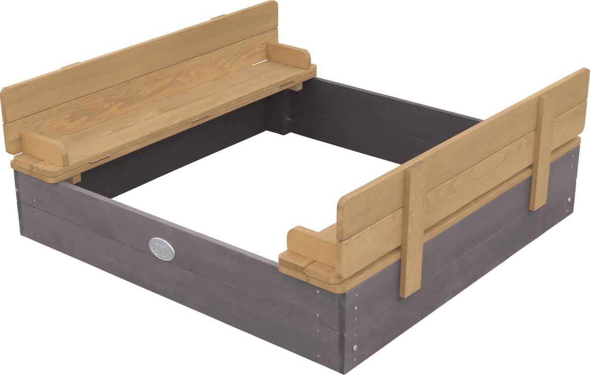 AXI Ella Houten Zandbak in Grijs/Bruin - Limited - Met Zitbankjes en Deksel - FSC hout - 100x95x20cm - Zandbak voor kinderen — afbeelding 10