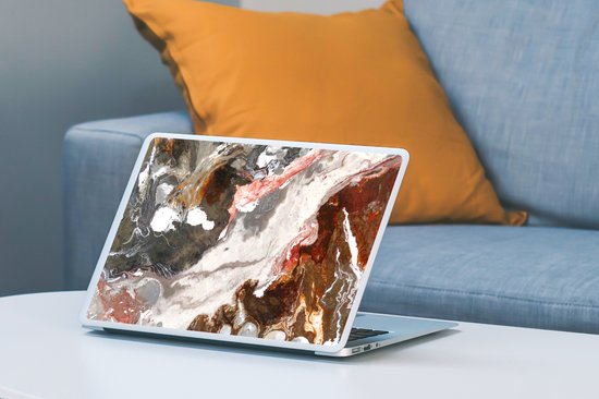 Sticker pour ordinateur portable - 11,6 pouces - Arc-en-ciel - Granit - Cristal