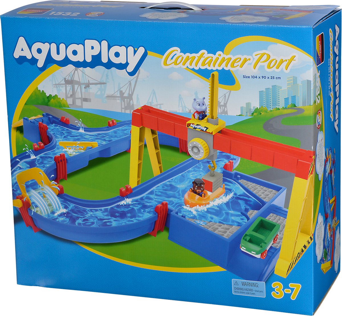 AquaPlay 1532 - ContainerPort - 104x90 cm - Vanaf 3 jaar - Waterbaan