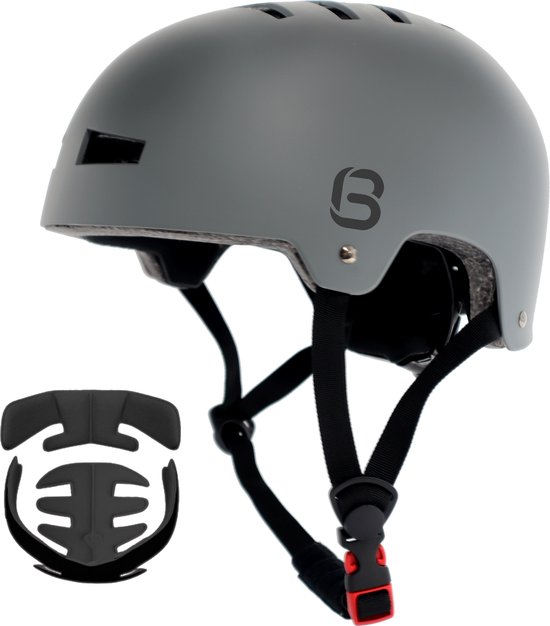 Big Bang Matte Grey Helm voor Volwassenen & Kinderen – Skate Helm Kinderen bol.com