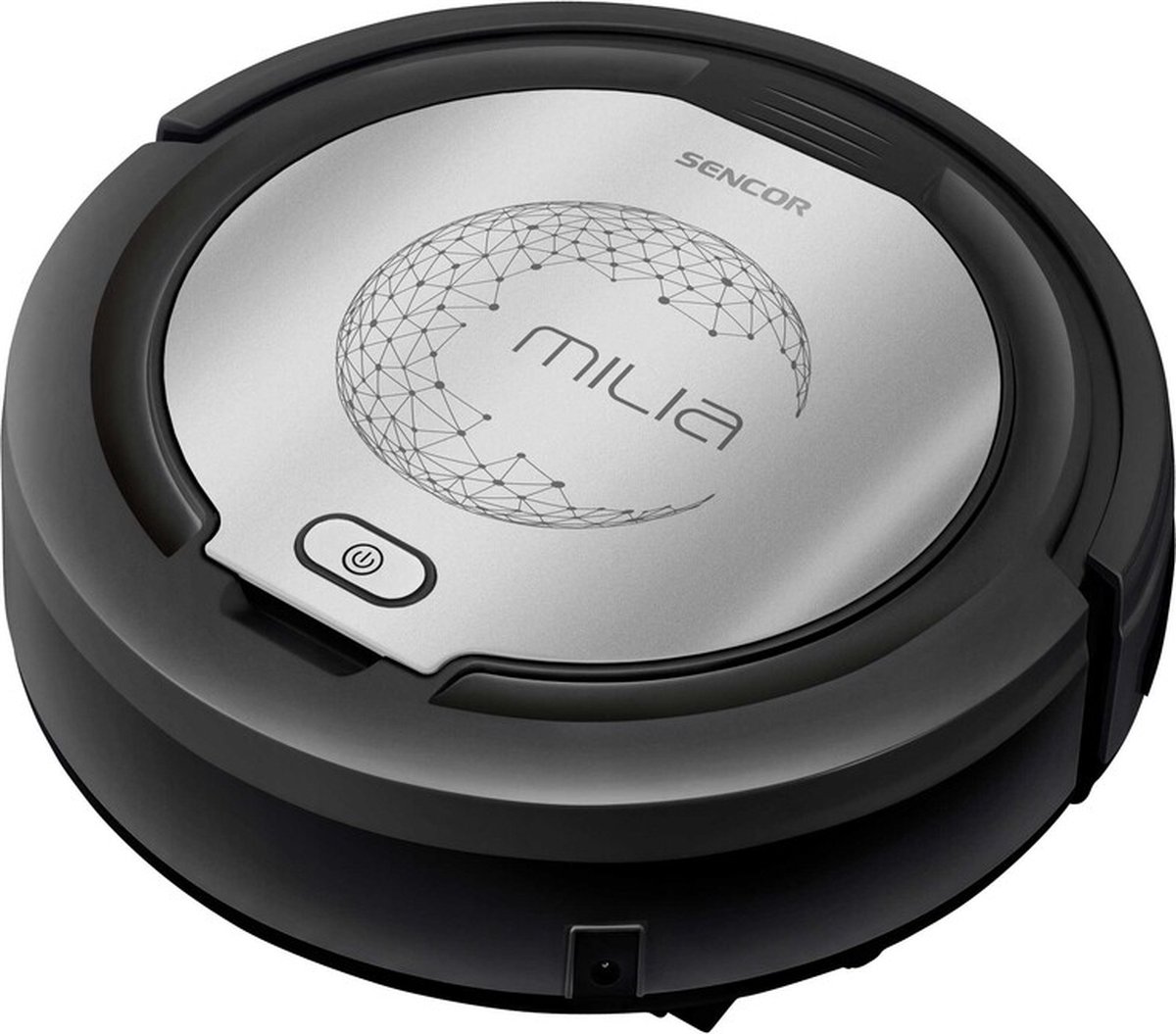 Sencor SRV 1000SL – Robotstofzuiger met dweilfunctie – Zakloos – Valsensoren – Zwart Zilver