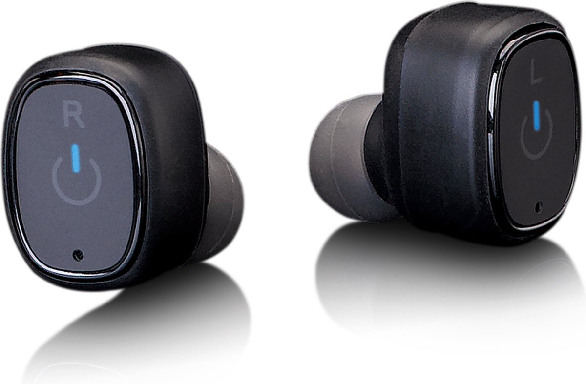Lenco EPB-440 - draadloze oordopjes met powerbank - Zwart