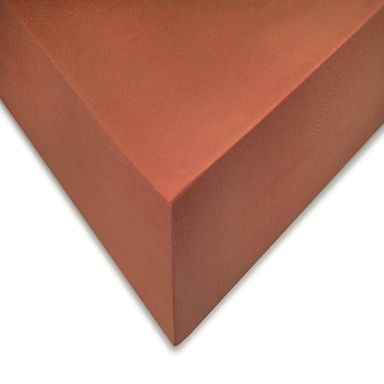 ZO! Home Satinado katoen/satijn hoeslaken oranje - eenpersoons (90x200) - luxe uitstraling - perfect passend