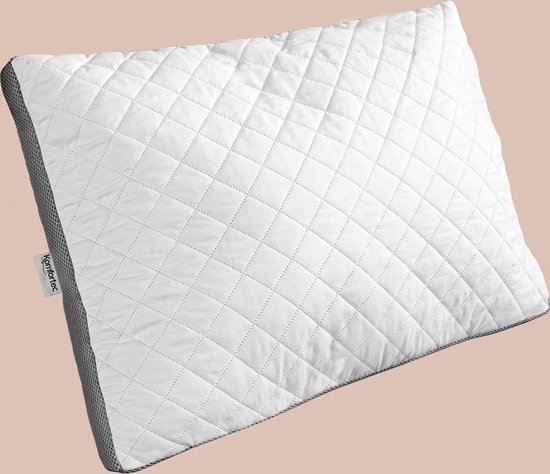 Komfortec Hoofdkussen 60 x 60 cm, 2-delig, gevoerd kussen met microvezel, 600 g vulkussen, ademend slaapkussen, hypoallergeen, in hoogte verstelbaar, dubbele verpakking, zacht en licht