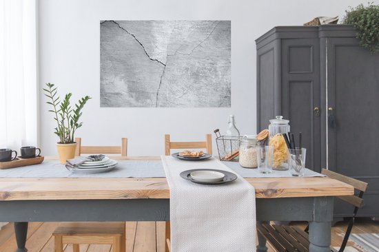 Affiche Béton - Fissure - Grijs - 120x80 cm