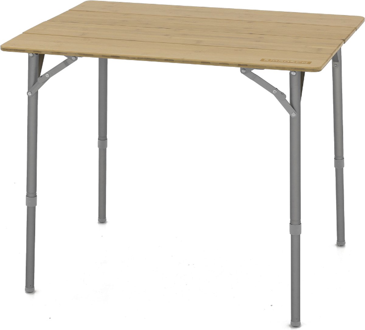 Table Pliante Camping Outsunny - Hauteur Réglable Avec Rallonge Aluminium Bambou