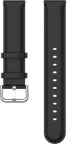 Leren bandje - geschikt voor Huawei Watch GT / GT Runner / GT2 46 mm / GT 2E / GT 3 46 mm / GT 3 Pro 46 mm / GT 4 46 mm / Watch 3 / Watch 3 Pro / Watch 4 / Watch 4 Pro - zwart