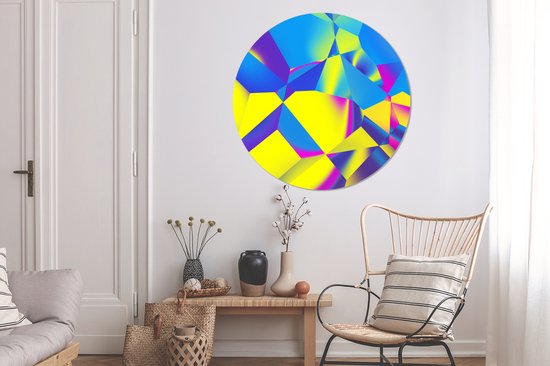 Un fond abstrait avec une structure en losange Assiette en plastique cercle mural ⌀ 120 cm - impression photo sur cercle mural / cercle vivant (décoration murale) XXL / Groot format!