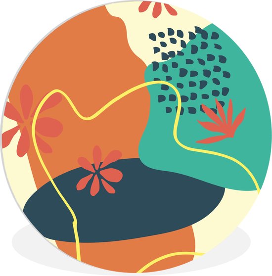 Wall Circle - Wall Circle Indoor - Summer - Formes - Pastel - ⌀ 60 cm - Décoration murale - Peintures Ronds