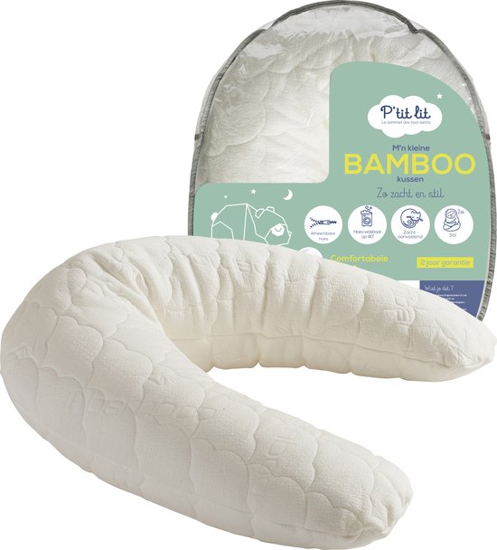 Bamboe Zwagnerschaps- en Voedingskussen - Zacht Aanvoelend - Zachte vulling : Optimaal Comfort - Afneembare hoes  - EU-product