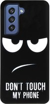 ADEL Siliconen Back Cover Softcase Hoesje Geschikt voor Samsung Galaxy S21 FE - Don't Touch My Phone
