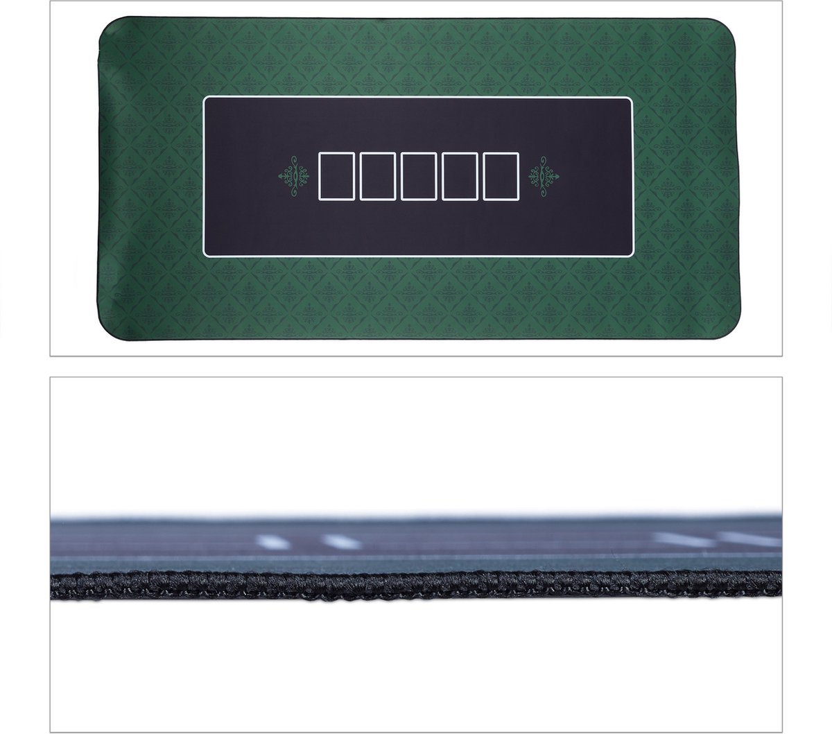 Relaxdays Pokerkleed - 180 X 90 Cm - Pokermat - Texas Holdem Kaartkleed Antislip Zwart 4052025900540 Relaxdays Pokerkleed - 180 X 90 Cm - Pokermat - Texas Holdem Kaartkleed Antislip Zwart 4052025900540