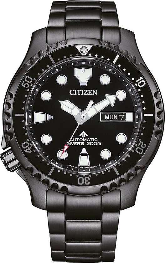 Foto: Citizen promaster marine ny0145 86ee horloge staal zwart 43 mm