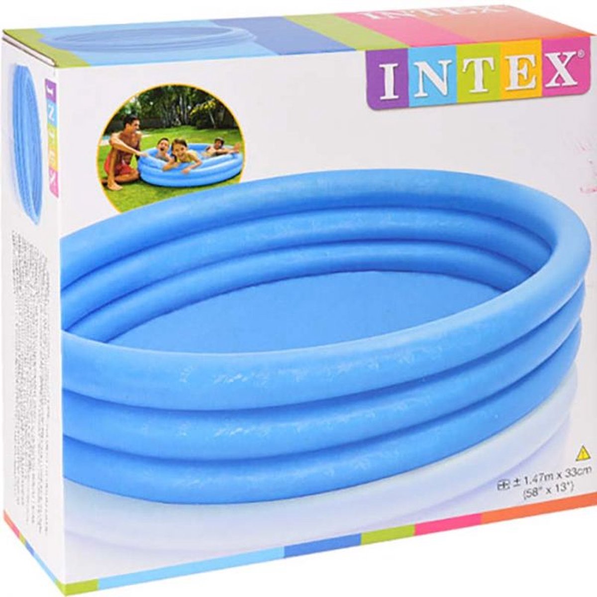 Oneiro's Luxe Intex Zwembad 3 rings - 147cm - zomer - tuin - spelen - speelgoud - buitenspeelgoed - zwembad - zwemmen - zomer - intex - tuinaccessoires - koelen - opblaasbaar
