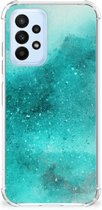 Coque Téléphone Samsung Galaxy A23 Coque Anti-choc avec bord transparent Peinture Blue