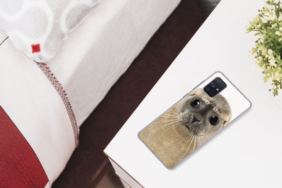Coque Samsung Galaxy A51 - Chambre de Chambre de bébé - Phoque - Grands yeux - Chambre d'enfant - Coque de téléphone en Siliconen -