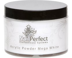 NailPerfect Nail Perfect - Basic Acrylic Powder - Mega White - 100 gr