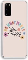 Case Company® - Hoesje geschikt voor Samsung Galaxy S20 hoesje - Happy days - Soft Cover Telefoonhoesje - Bescherming aan alle Kanten en Schermrand