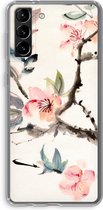 Case Company® - Hoesje geschikt voor Samsung Galaxy S21 Plus hoesje - Japanse bloemen - Soft Cover Telefoonhoesje - Bescherming aan alle Kanten en Schermrand