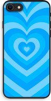 Case Company® - Hoesje geschikt voor iPhone 7 hoesje - Hart Blauw - Biologisch Afbreekbaar Telefoonhoesje - Bescherming alle Kanten en Schermrand