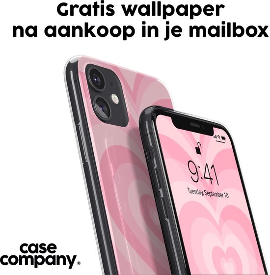 Case Company® - Coque Samsung Galaxy A40 - Coeur Rose - Coque souple pour téléphone - Protection tous côtés et bord d'écran