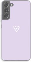 Case Company® - Hoesje geschikt voor Samsung Galaxy S22 Plus hoesje - Klein hartje paars - Soft Cover Telefoonhoesje - Bescherming aan alle Kanten en Schermrand