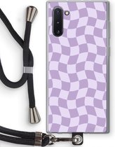 Case Company® - Coque Samsung Galaxy Note 10 avec Cordon - Grille Violet - Protection de Téléphone avec Cordon Zwart - Tous les côtés et au-dessus de la protection des bords de l'écran