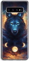 Case Company® - Hoesje geschikt voor Samsung Galaxy S10 4G hoesje - Wolf Dreamcatcher - Soft Cover Telefoonhoesje - Bescherming aan alle Kanten en Schermrand