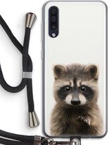 Case Company® - Hoesje met koord geschikt voor Samsung Galaxy A50 hoesje met Koord - Rocco - Telefoonhoesje met Zwart Koord - Bescherming aan alle Kanten en Over de Schermrand