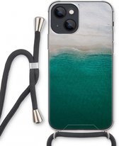 Case Company® - Hoesje met koord geschikt voor iPhone 13 mini hoesje met Koord - Stranded - Telefoonhoesje met Zwart Koord - Extra Bescherming aan alle Kanten en Over de Schermrand
