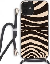 Case Company® - Hoesje met koord geschikt voor iPhone 12 hoesje met Koord - Arizona Zebra - Telefoonhoesje met Zwart Koord - Extra Bescherming aan alle Kanten en Over de Schermrand