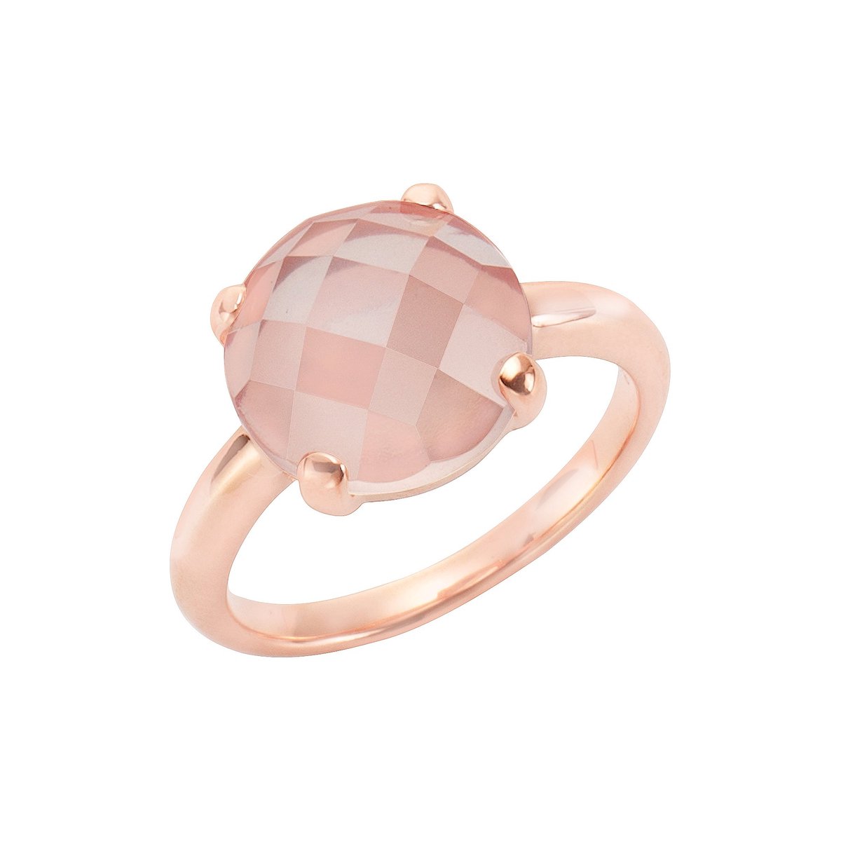 Jamelli Women's Lady Ring 925 Silver 1 Rose Quartz 60 Roos 32021391