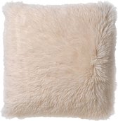 Dutch Decor FLUFFY - Kussenhoes 60x60 cm - superzacht - XL kussensloop - Snow White - wit - met rits - zonder binnenkussen