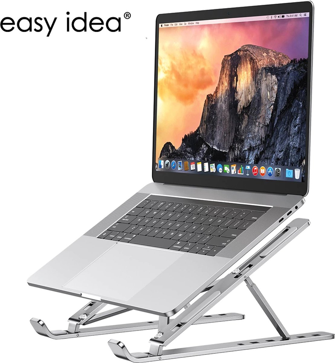 Laptop stand – Aluminium – Draagbaar – Verstelbare beugel – Laptop – Laptop houder – Houder – Stand – Computer – Computer accesoire – Opvouwbaar