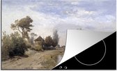 KitchenYeah® Inductie beschermer 78x52 cm - Landschap bij Kortenhoef - Schilderij van Paul Joseph Constantin Gabriël - Kookplaataccessoires - Afdekplaat voor kookplaat - Inductiebeschermer - Inductiemat - Inductieplaat mat
