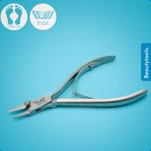 BeautyTools Professionele Nagelknipper -  Nageltang met Extra Smalle Bek Voor Ingegroeide Nagels, Teenangels en Nagelhoeken - Recht Snijvlak 15 mm - INOX (NN-2335)