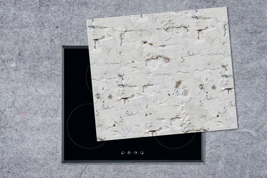KitchenYeah® Inductie beschermer 75x52 cm - Muur - Antiek - Gips - Patronen - Kookplaataccessoires - Afdekplaat voor kookplaat - Inductiebeschermer - Inductiemat - Inductieplaat mat